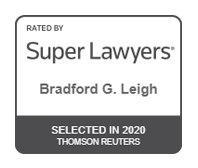 Rated by SuperLawyers | Bradford G Leigh | Selected in 2020 | Thomson Reuters